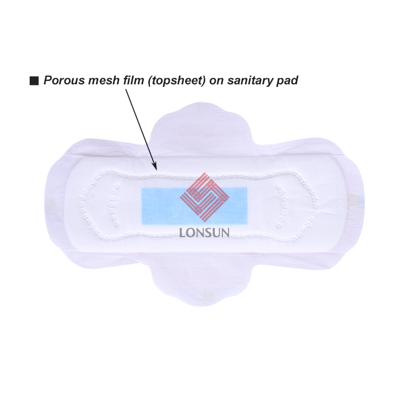 Film perforé de PE poreux confortable absorbant élevé de maille pour les serviettes hygiéniques